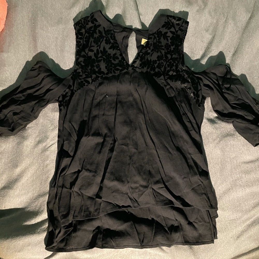 Black off the shoulder top